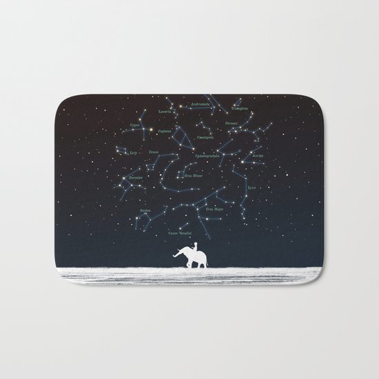 Falling star constellation Bath Mat