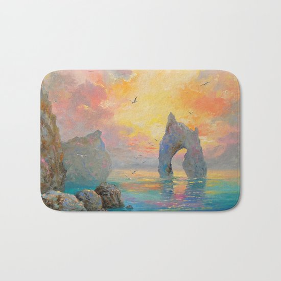 Rocks on the sea Bath Mat