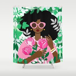 Roses and Ivy Shower Curtain