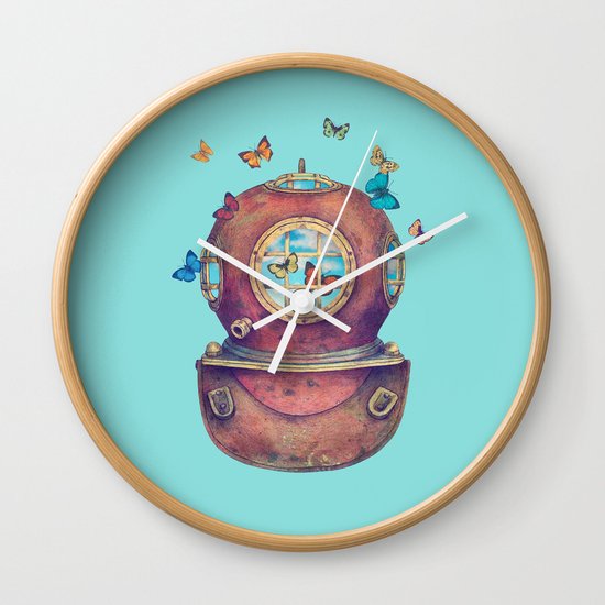 Inner Space - colour option Wall Clock