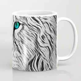 Silver Lion Coffee Mug