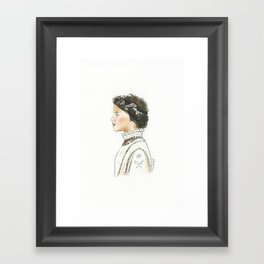 “A Study in Valentino Couture” Watercolor Painting Framed Art Print