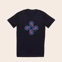 Colorful Celtic Knot Infinity Line Retro Line Design T Shirt