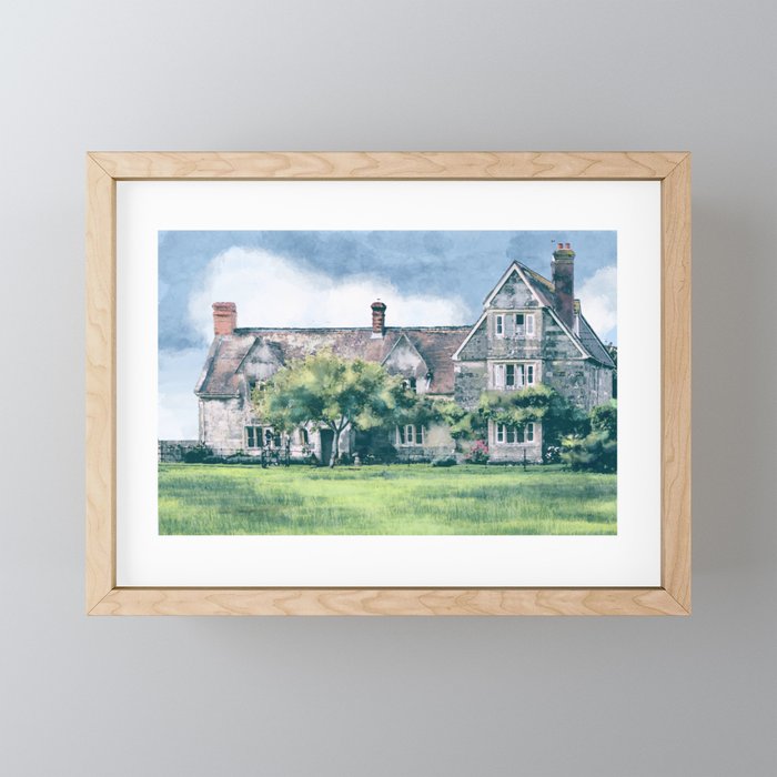 cottage, peace and sunny day~ Framed Mini Art Print