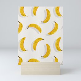 Banana Pattern – White Mini Art Print