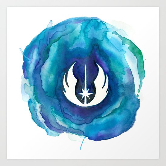 Star Wars Jedi Watercolor Art Print