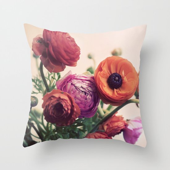 Ranunculus Throw Pillow