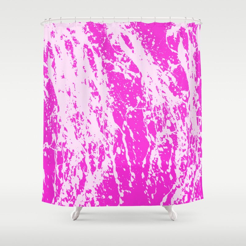 Pink Paint Splatter Shower Curtain By Textart Society6 Customize a plain shower curtain with paint. society6