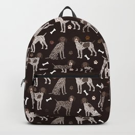 German Shorthaired Pointer Paws and Bones Brown Backpack