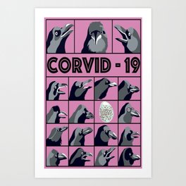 Corvid-19 Art Print