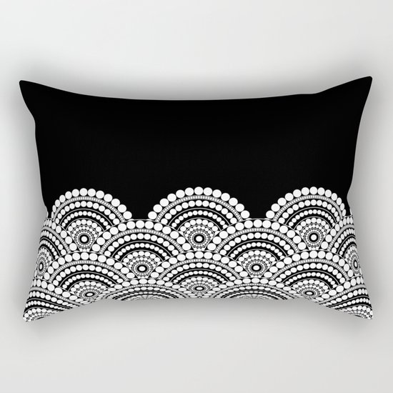 BLACK AND WHITE (abstract pattern) Rectangular Pillow