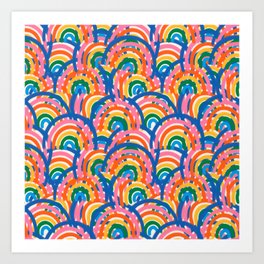 Cute Rainbow Colorful Pattern Art Print