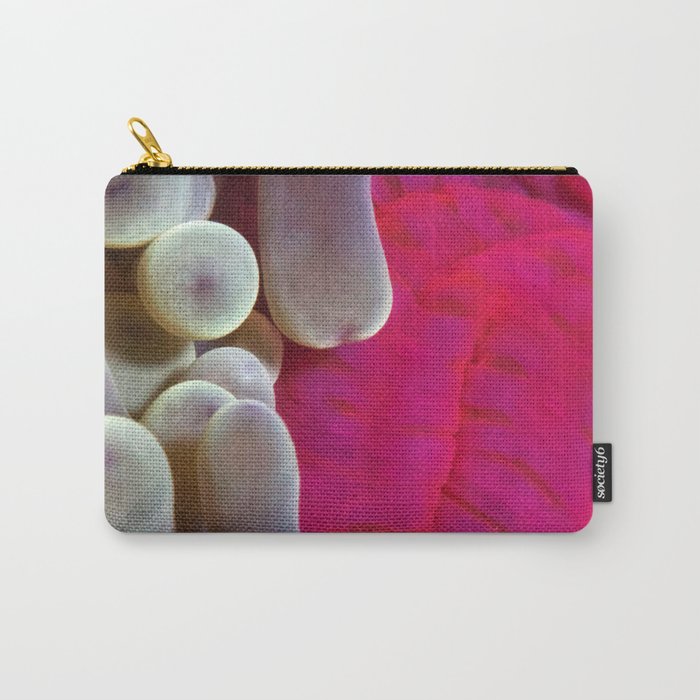 Supermacro Hot pink anemone Carry-All Pouch