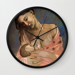 Pablo Picasso - Maternité (Mother and Child) mother's milk still life oil  portrait painting Wall Clock