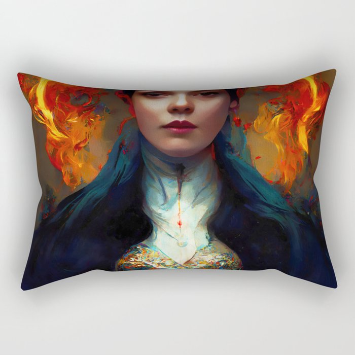 Empress of Fire Rectangular Pillow
