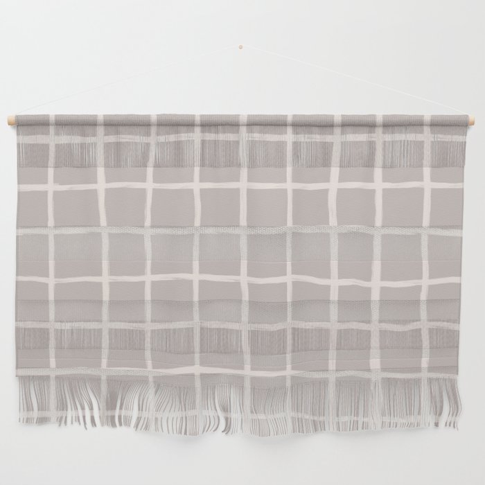 70s 60s Retro Neutral Checkered Grid Wall Hanging