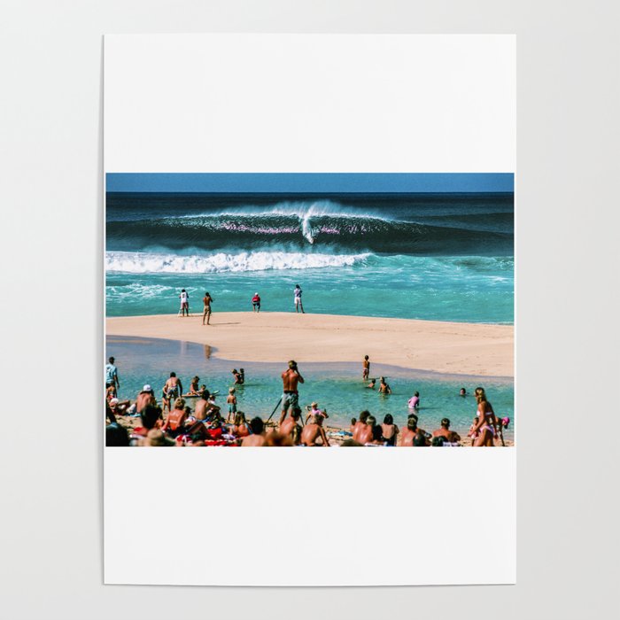 USA, Hawaii, O'ahu, the North Shore, surfing Pipeline Poster
