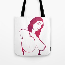 Erotic woman, Nude female, Minimalist naked woman standing up  Tote Bag