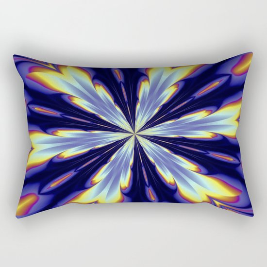 A Burst of Blue Rectangular Pillow