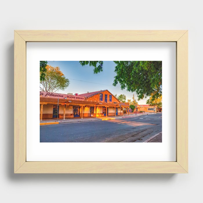 Morning Along The Streets Of Albuquerque Old Town Recessed Framed Print