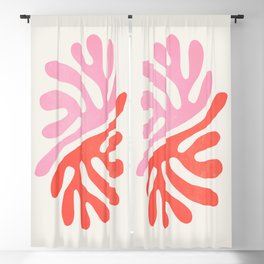 Star Leaves: Matisse Color Series | Mid-Century Edition Blackout Curtain | French, Vintage, Peach, Decor, Shapes, Boho, Abstract, Pastel, Painting, Pop 