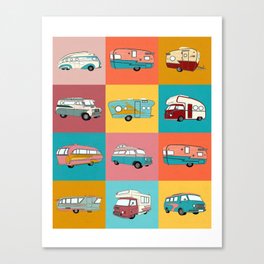 Colourful camper Canvas Print