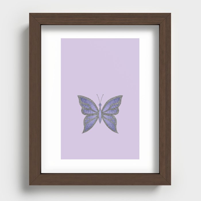 Purple Butterfly Recessed Framed Print