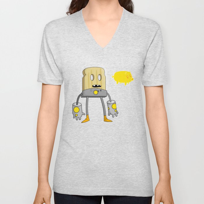 Space Toast V Neck T Shirt