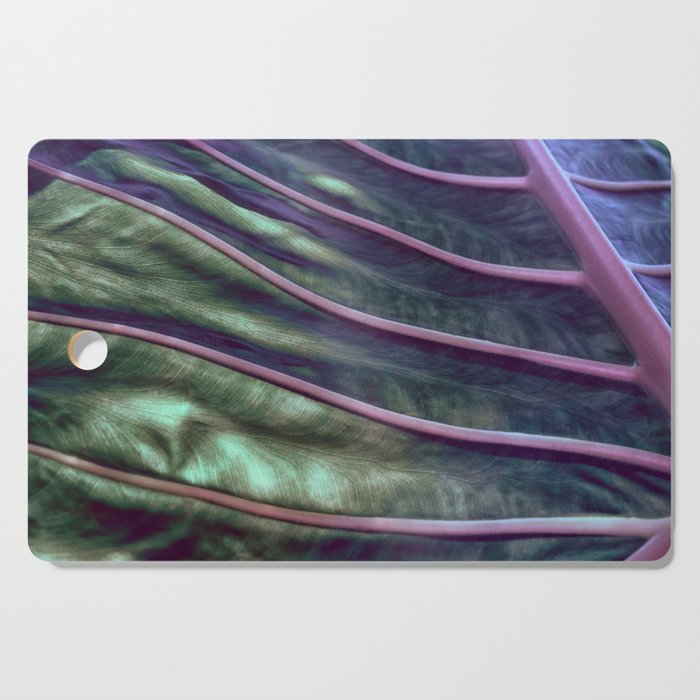Purple Tint Of Taro Leaf Macro Cutting Board