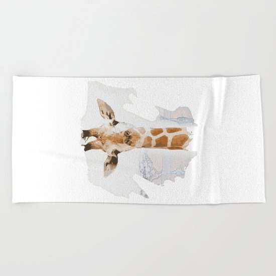 Giraffe Beach Towel