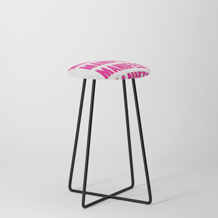Manifest - pinks and neons Counter Stool