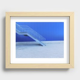 STAIRS IN BLUE Recessed Framed Print