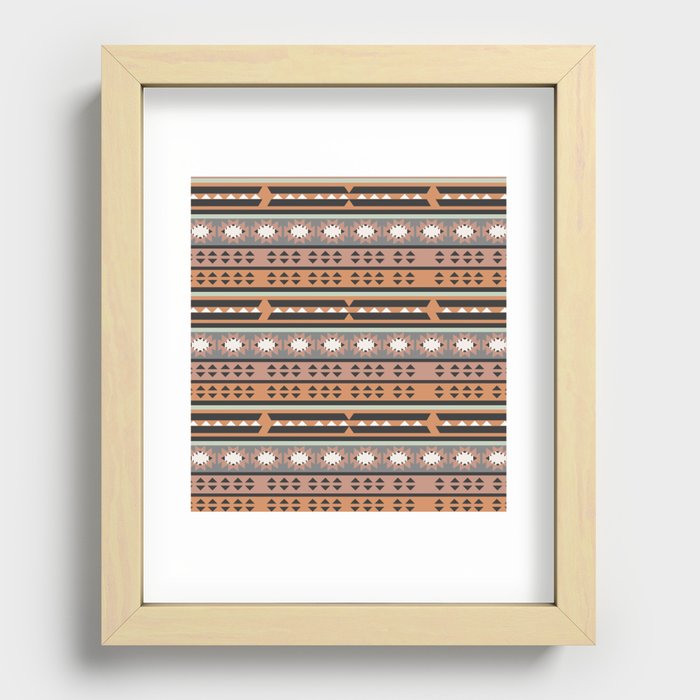 Rustic in shades of brown Recessed Framed Print