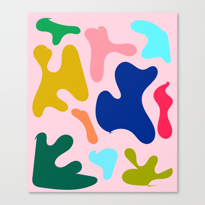 17 Henri Matisse Inspired 220527 Abstract Shapes Organic Valourine Original Canvas Print