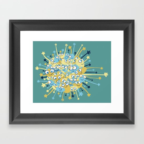 Bubbly Creatures Print Framed Art Print
