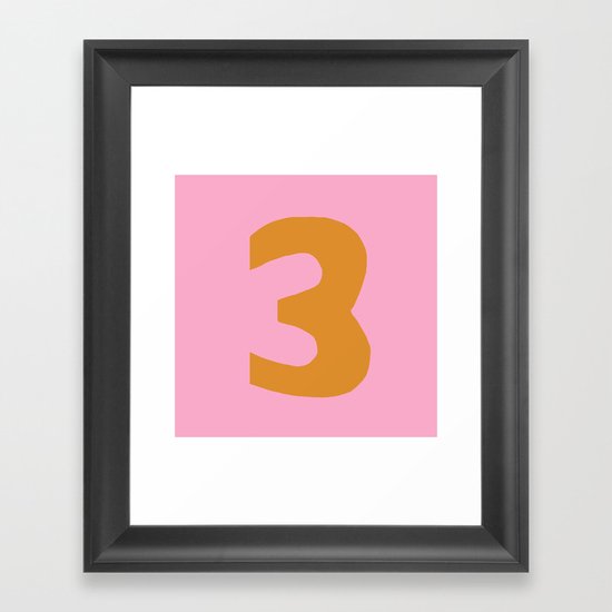 Number 3 Framed Art Print