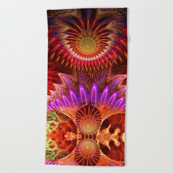Devious ways, colourful pattern abstract Beach Towel
