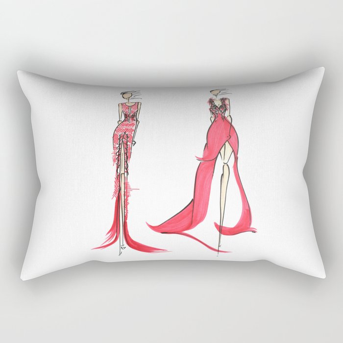 Fashion Illustration Rectangular Pillow