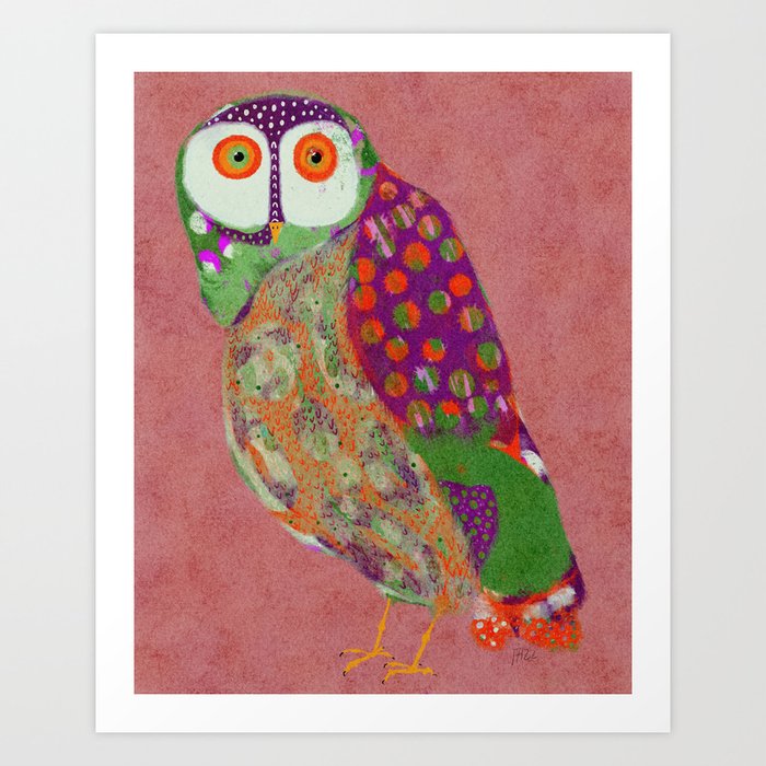Peggy (Owl) Art Print