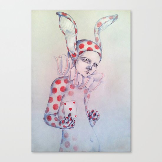 The card of hearts Canvas Print