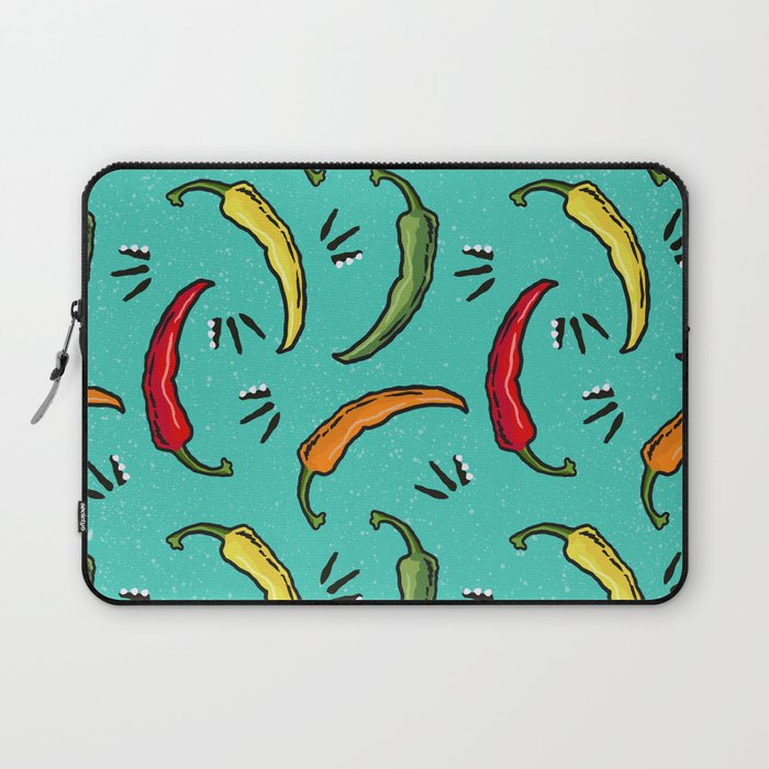 Zesty Peppers Pattern Laptop Sleeve