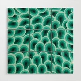 Green Life Abstract Hypnotic Pattern Design  Wood Wall Art