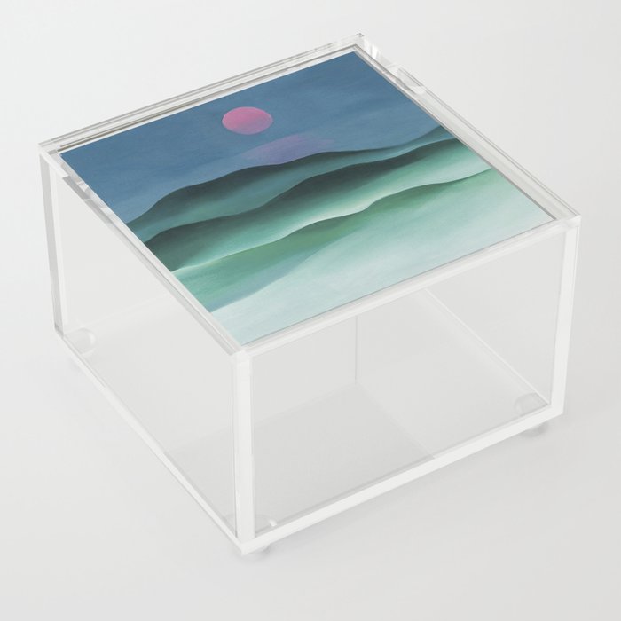 Pink Moon over Water (1924) by Georgia O'Keeffe Acrylic Box