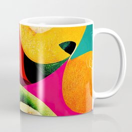 Citrus Twist - Abstract Minimalist Digital Retro Poster Art Mug