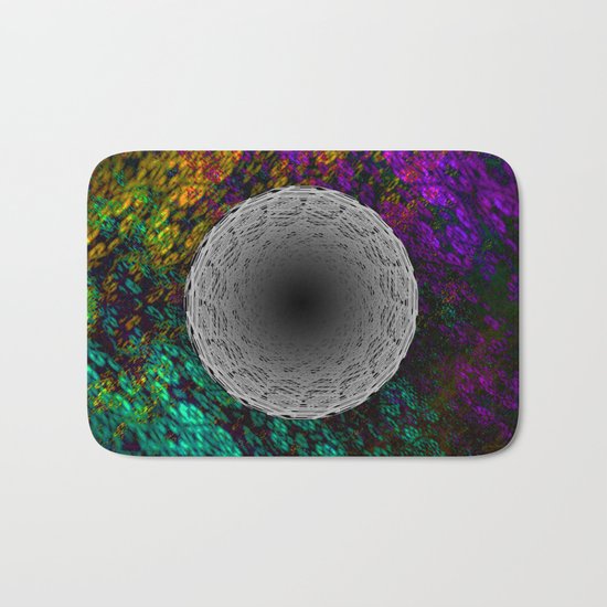 stripes mandala c Bath Mat
