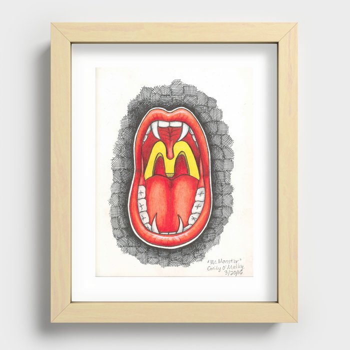 McMonster Recessed Framed Print