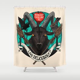 Black Phillip (The Witch) Shower Curtain