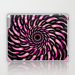 Black and Pink Twirl Laptop Skin