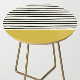 Mustard Yellow & Stripes Side Table