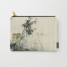 Ren Yi - Partridges And Bamboo (Qing dynasty (1644–1911)) Carry-All Pouch